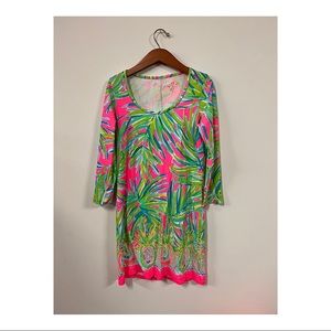 Lilly Pulitzer 3/4 Sleeve Neon Dress Size Xs